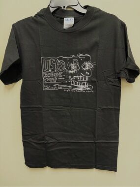 Ryan Adam’s Black 'USO Europe Tour' Graphic T-Shirt Sm